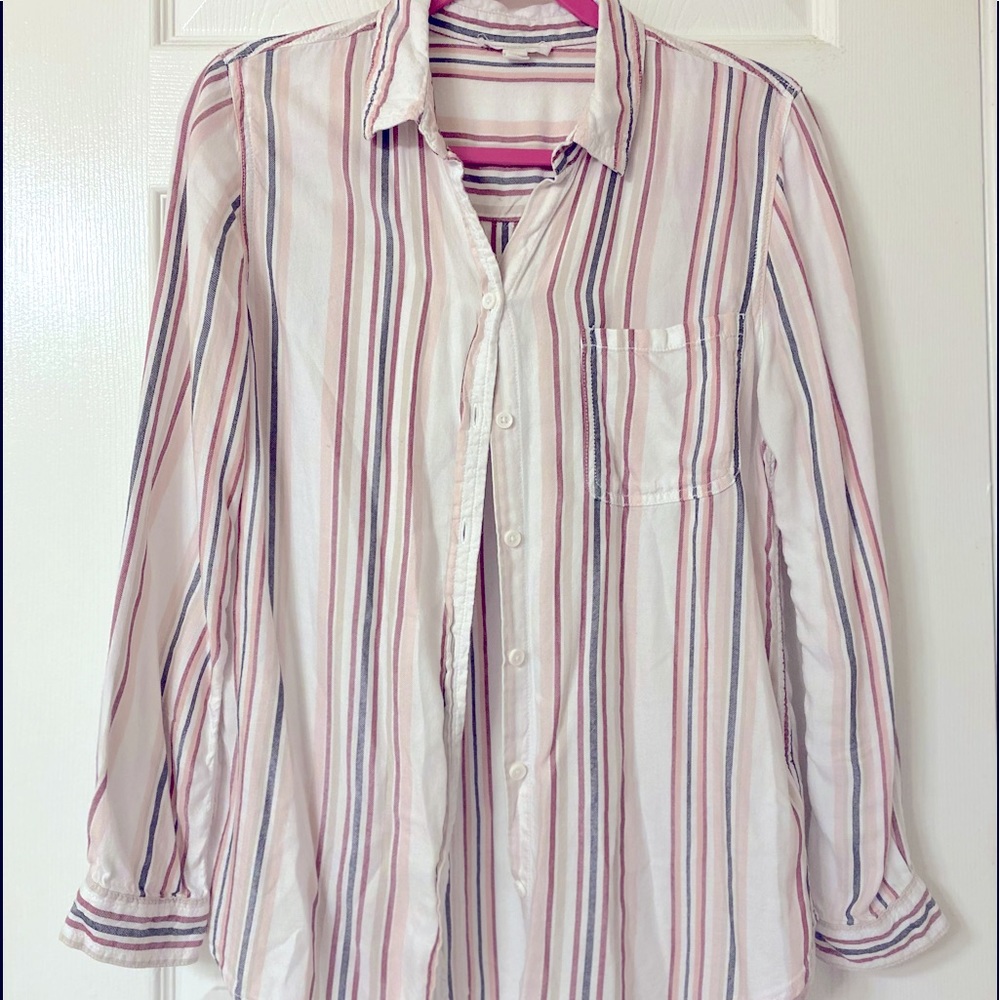 Pink Striped Button Down Shirt